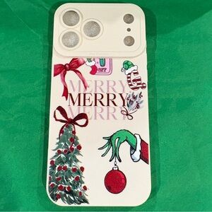 NWOT- IPhone 17 Promax silicone phone case, Grinch theme